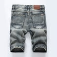 thumbnail image 6 of DDAPJ pyju Ripped Frayed Jean Shorts for Men,Mens Denim Shorts Slim Fit Straight Leg Shorts Distressed Moto Biker Jean Shorts, 6 of 6