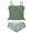 Green-2Pcs, variant on Girls 2 Piece Swimsuit Drawstring Tankini Swimsuit Set Teens Bathing Suit Modest Swimwear 9-16 Years