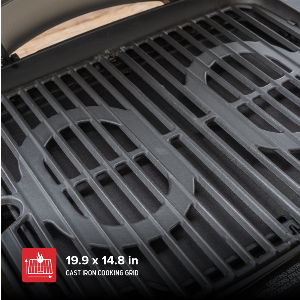Nexgrill Fortress 2-Burner Portable Gas Grill & Griddle Combo with 263 SQ In Cooking Space, Easy Lift Handles, 13,500 BTU, 2-in-1 Small Tabletop Grill for Camping, Outdoor Cooking, and More 820-02005