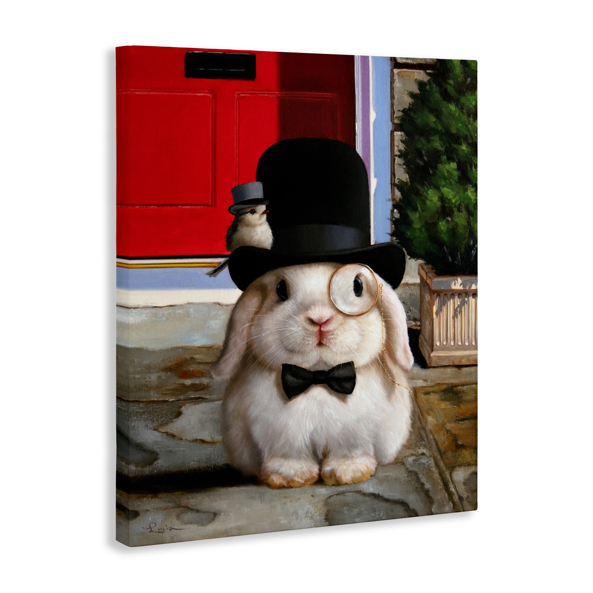 Stupell Industries Lord Bunbury Rabbit Canvas Wall Art, design by Lucia Heffernan