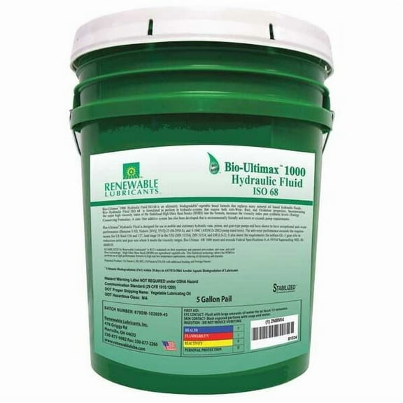 5 gal Pail, Hydraulic Oil, 68 ISO Viscosity, Not Specified SAE