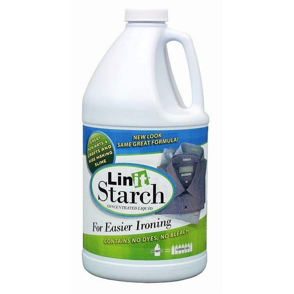 Linit Starch Crisp Classic Finish 64 Oz - Liquid For Ironing Clothes And Wrinkle Release/Great Arts & Crafts Projects, Slime, Paper Mache, Silly Putty/Trusted ntions (408440)