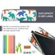 thumbnail image 5 of Disketp Colorful Dinosaur Estuche de Lápices de Cuero con Cierre, Estuche Compacto para Papelería, Bolígrafos y Accesorios Pequeños, 5 of 7