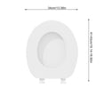 thumbnail image 3 of Toilet Lid,Oilet Seats Oval,Soft Close Toilet Seat, Thickened Quiet Close Bathroom Toilet Seat Cover, Durable Plastic Comfort Seat Easy Install Universal Fit For Standard Elongated Toilets,White, 3 of 4