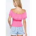 thumbnail image 4 of Off Shoulder W/lace Smocked Top L, 4 of 16