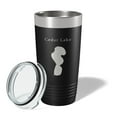thumbnail image 2 of Cedar Lake Map Tumbler Travel Mug Insulated Laser Engraved Coffee Cup Indiana 20 oz Black, 2 of 5