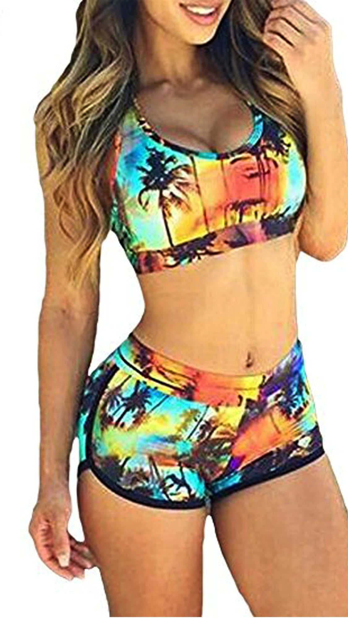 boy short bathing suit sets