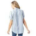 thumbnail image 2 of Woman Within Plus Size Short-Sleeve Button-Down Cotton Seersucker Shirt, 2 of 6