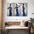 thumbnail image 3 of Elephant Stock Regal African Woman Wall Art - Horizontal Canvas Wall Art - Bedroom Wall Decor - People Canvas - Brown And Blue Decor - 48" x 32", 3 of 8