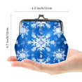 thumbnail image 2 of Snowflake Stylish Microfiber Coin Purse with Zinc Alloy Clasp - 4.3x4.7 in/11x12 cm, 2 of 7