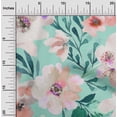 thumbnail image 1 of oneOone Viscose Jersey Fabric Watercolor Leaves & Peony Floral Print Fabric By Yard 60 Inch Wide, 1 of 5