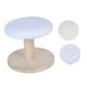 thumbnail image 4 of Taburete de planchar redondo de madera maciza, tabla de planchar resistente al calor, pequeño y estable. Blanco, 4 of 9