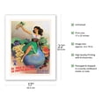 thumbnail image 2 of From The Sun In Italy Comes The Best Fruit - Adani Wine - Vintage Advertising Poster by Gino Boccasile c.1950s - Bamboo Fine Art 290gsm Paper (Unframed) 17x22in, 2 of 4
