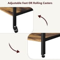 thumbnail image 3 of Ourlova Printer Stand Large Printer Table with Power Outlets and USB Ports Mobile Printer Stand 4 Tier Rolling Printer Cart with Wheels for Desktop CPU Home Office Living Room Rustic Brown, 3 of 7