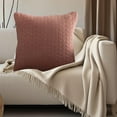 thumbnail image 4 of Specollect 1 Pcs Velvet Quilted Pillow Cover - Soft Hidden Zipper, Premium Cushion for Sofa, Headboard, Office Lumbar and Waist Support 17.7 x 17.7 Inch, 4 of 9