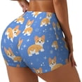 thumbnail image 2 of Fotbe Kawaii Corgi Seamless Shorts, Womens Workout Shorts High Waist Stretch Booty Short for Gym/Yoga/Running/Biking-Small, 2 of 9