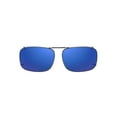 thumbnail image 2 of Solar Shield Dioptics Unisex Clip On Rectangle Fashion Sunglasses, Blue Mirror, 2 of 5