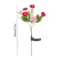 thumbnail image 3 of 7-Head Solar Faux Flower Lights Waterproof LED Artificial Flower Garden Decor Solar Stake Lights for Pathways Lawns Patio Yard Auto off on Landscapes Lighting, 3 of 6