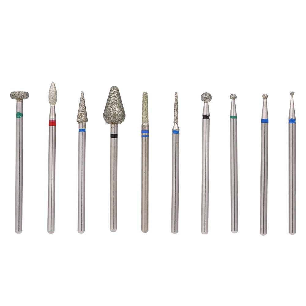 10 Pcs Sanding Nail Files Drill Bits Nails Edge Polish Cleaning Tools Electric Machine Accessory Manicure Pedicure Tips