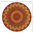thumbnail image 2 of 4â€™ Round Orange Decorative Area Rug, 2 of 9