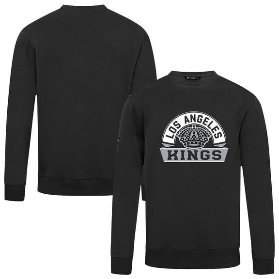 Men's Levelwear Black Los Angeles Kings Zane Banner Arch Pullover Sweatshirt
