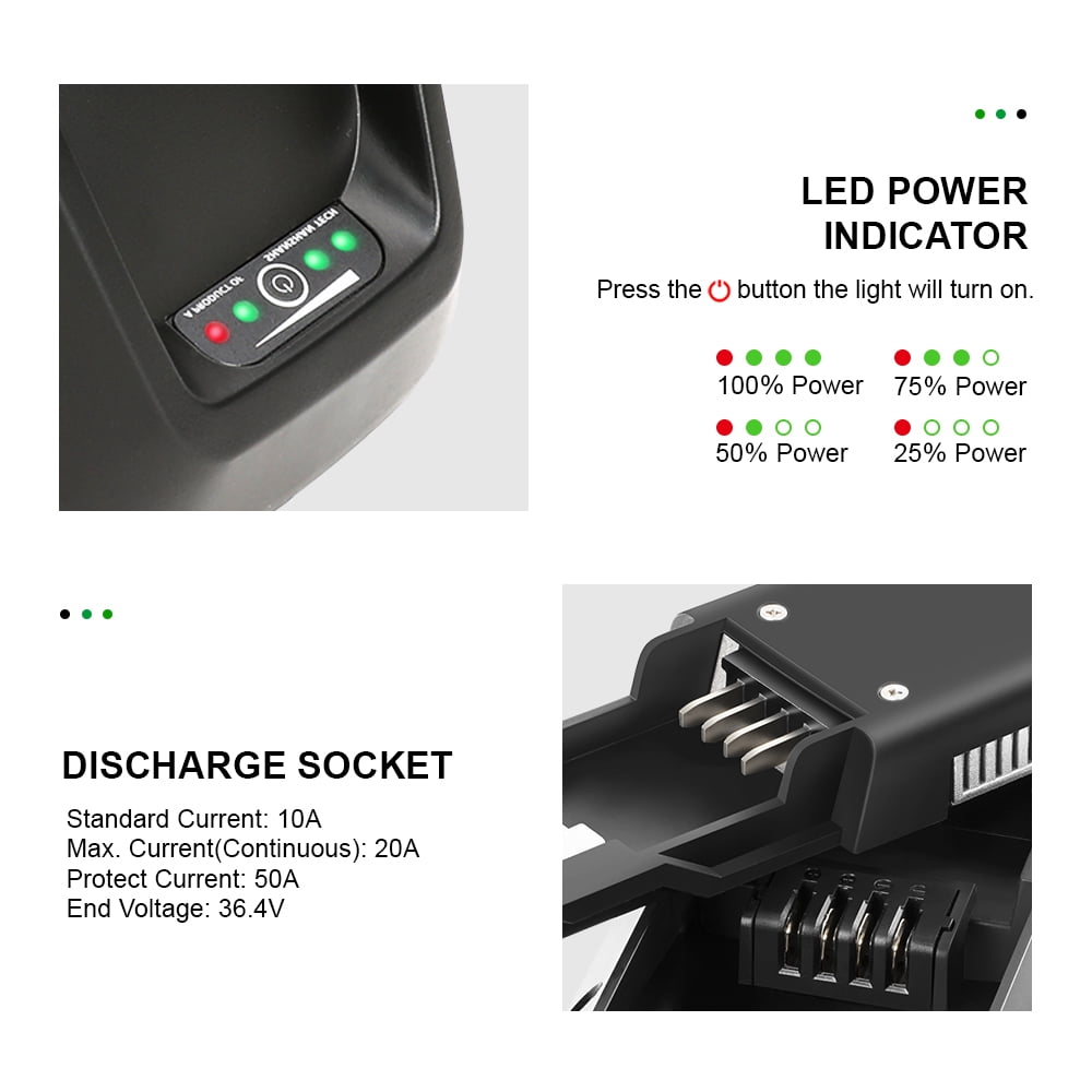 YOSE POWER 48V 15AH Lithium Ebike Battery fit for 250W 350W 500W 750W 1000W Motor Bicycle Electric Bike Battery with Charger
