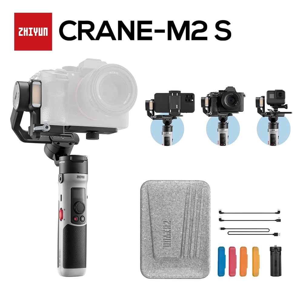 ZHIYUN CRANE M2S [Official]3-Axis Mirrorless Cameras Gimbal Handheld  Stabilizer for Camera/ Compact Camera /Smartphones
