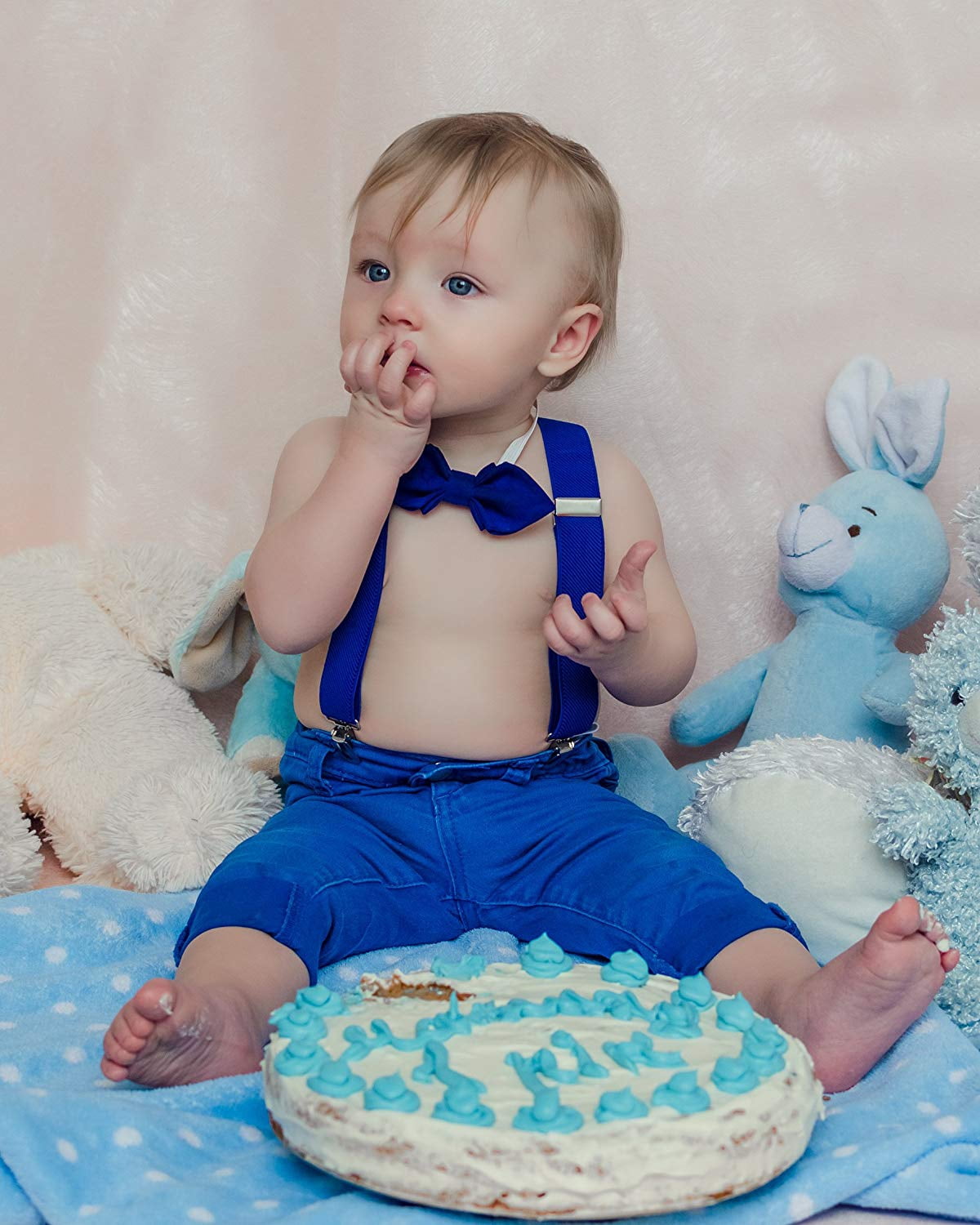 Hold'Em Bow Tie For Mens Boys and Baby Satin look Solid Color Adjustable Pre-tied