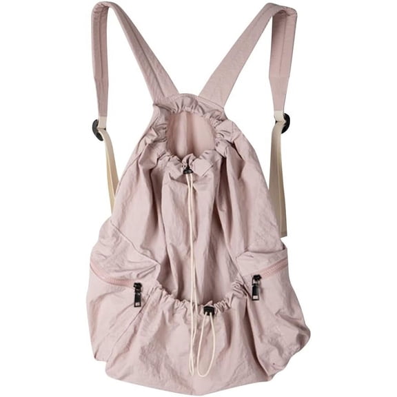 CAILDANL Nylon Backpack for Women Men Lightweight Waterproof Drawstring Backpack Outdoor Travel Daypack Casual Rucksack for Gym Sports
