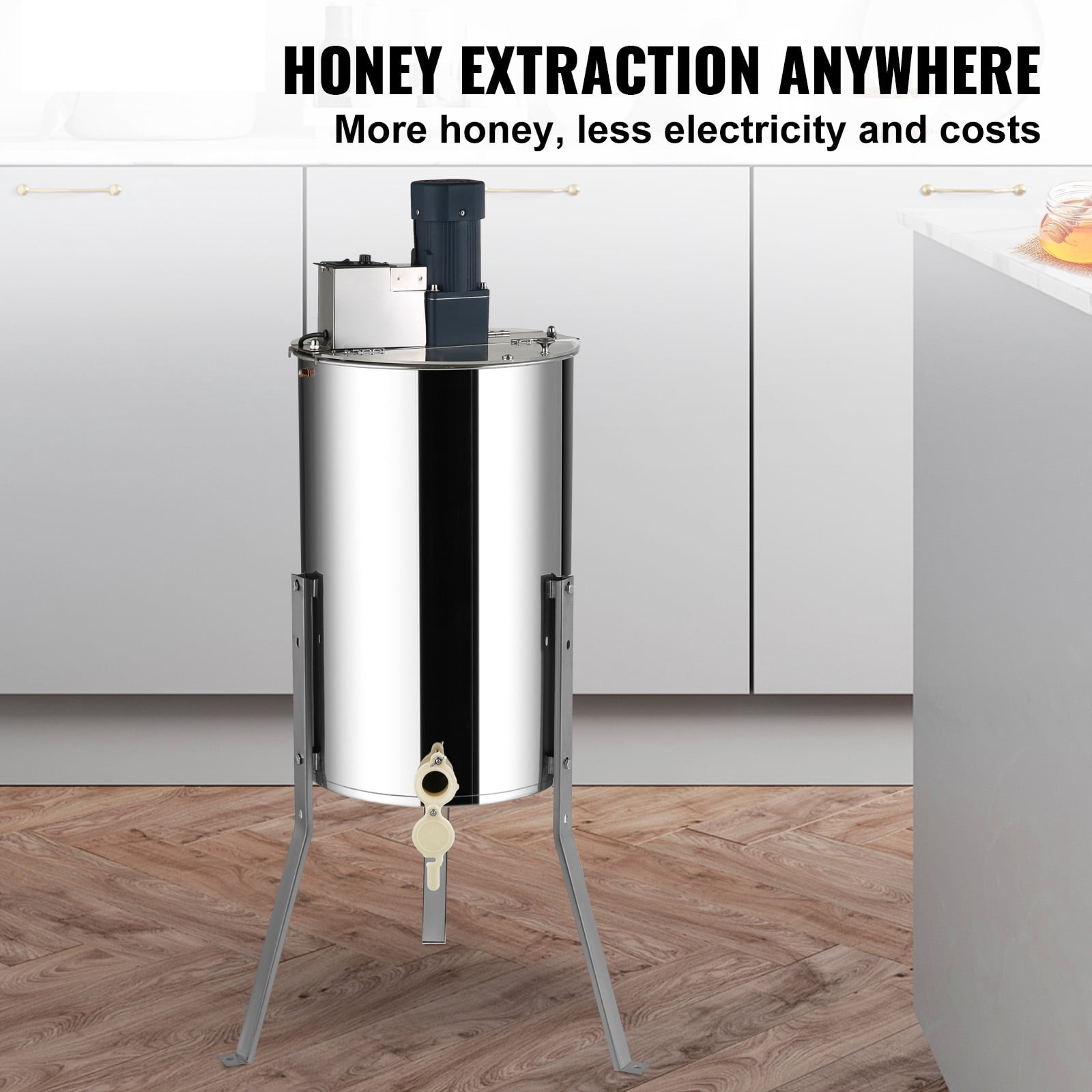 KFFKFF Electric Honey Extractor Beekeeping Equipment 2/4 Frames Stainless Steel