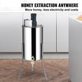 thumbnail image 2 of KFFKFF Extracteur de Miel Électrique, Cadre Double/quadruple, Centrifugeuse à Miel, Acier Inoxydable Durable pour Apiculture, Support Réglable, Traitement en Nid d'Abeille avec Couvercle, 2 of 9