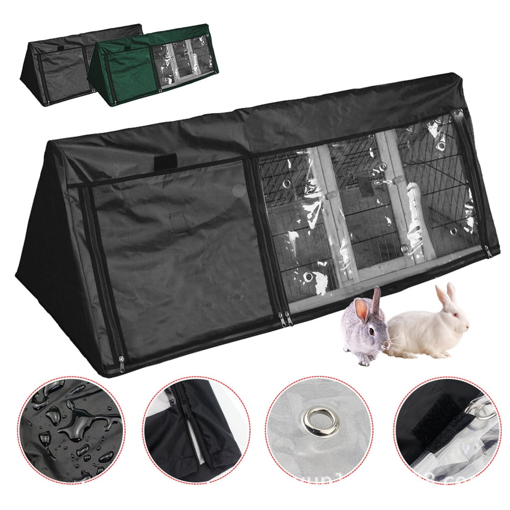 Zeiwohndc Rabbit Hutch Cover for Triangle Hutches Pet Cage Covers for Cold Weather
