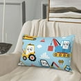 thumbnail image 5 of Pofeuu Building Truck Print Polyester Microfiber Plush Pillowcases, Super Soft and Cozy Pillow Case Covers with Envelop Closure（Pillow core not included）-16"x24", 5 of 6