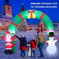 thumbnail image 5 of 10 FT Christmas Inflatable Archway with Santa and Snowman, LED-Lit Holiday Decor, Waterproof Polyester,Ideal for Outdoor, Lawn, Garden, Yard, Party Holiday Decorations, 5 of 7