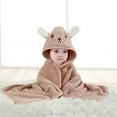Fleece Animal Hooded Soft Baby Blanket Neutral Children's Hooded Cloak