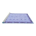 thumbnail image 2 of Ahgly Company Machine Washable Indoor Square Oriental Blue Modern Area Rugs, 7' Square, 2 of 4