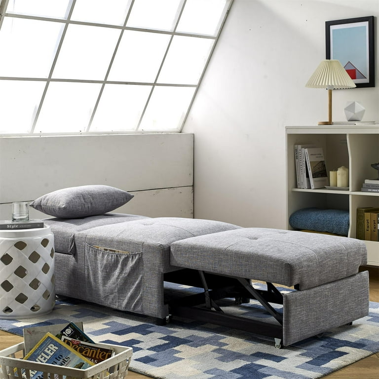 Folding Ottoman Sleeper Sofa Bed 4 in 1 Function Chair Sofa Bed