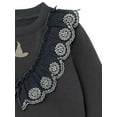 thumbnail image 5 of Modern Moments Toddler Girl Elphaba Wicked Eyelet Ruffle Sweatshirt, Sizes 12 Months - 5T, 5 of 9