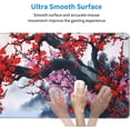 thumbnail image 5 of Red Sakura Branch Gaming Mouse Pad XL Japanese Cherry Blossom Watercolor Extended Desk Mat 80X30 cm Non-Slip Rubber Base Stitched Edge Large Playmat for Keyboard Laptop Computer Desktop,31.5×11.8 in, 5 of 6