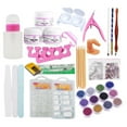 Dlrvadru Nail Art Kit, Acrylic Powder Liquid Brush Glitter Clipper 