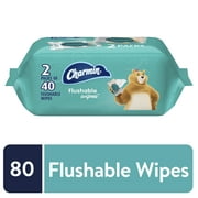 Charmin Flushable Wipes Refill, Twin Pack, 40 ea (Pack of 2)