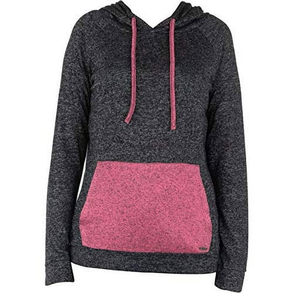 Hello Mello Carefree Threads Hooded Top, Long Sleeve with Tote Bag (Black, X-Large 16)