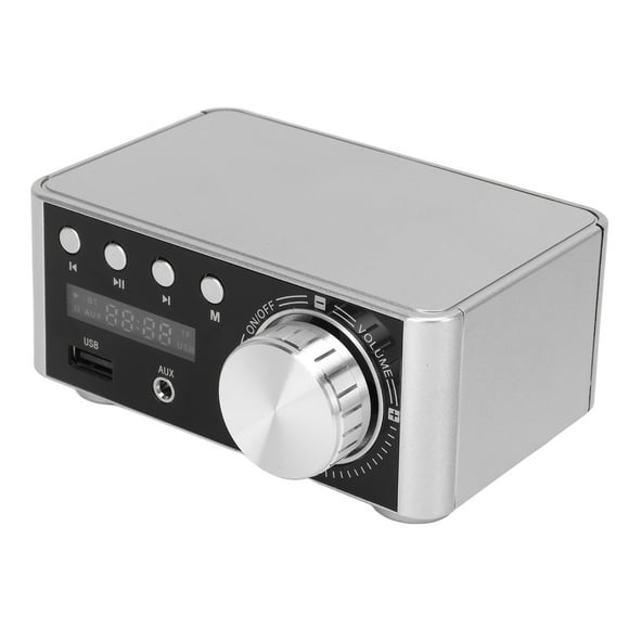 Audio Amplifier,Bluetooth Amplifier Silver Mini Bluetooth Power Amplifier Bluetooth Amplifier Sleek Aesthetic