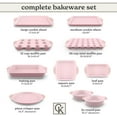 thumbnail image 2 of Nonstick Stackable Bakeware Set - Durable, Easy Release Baking Set, Pink, 10 Pcs, 2 of 7