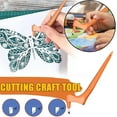 thumbnail image 4 of Hecteas Cutter,Polishing Stone,Craft Cutting Tools 360 Rotating Craft Cutting Stainless Cutter Pen with 15 30 45 for Stencils Scrapbooks Diy Crafts(Knife Head*3 Fixed Grip*1-Orange), 4 of 4
