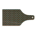 thumbnail image 2 of Geometric Cutting Board, Knitted Seem Jacquard View Pattern Geometric Image, Decorative Tempered Glass Cutting and Serving Board, Wine Bottle Shape, Petrol Blue Cinnamon, by Ambesonne, 2 of 5