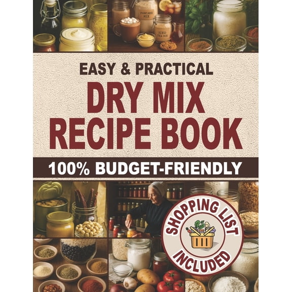 Easy &amp; Practical Dry Mix Recipe Book: 100% Budget-Friendly Homemade Recipes to Stock Up for Long-Term Storage &amp; , (Paperback)