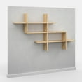 thumbnail image 5 of Ada Home Decor Furniture 59" 3 Tier Oak Warren Modern Wall Shelf, 5 of 7
