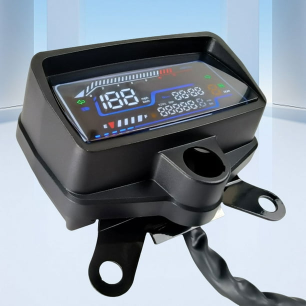 Velómetro del tablero con reloj Velocín de motocicleta LCD Pantalla electrónica RPM Indicador USB Carga para CG125-CG150 Piezas