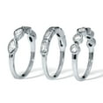 thumbnail image 2 of 3-Set Stack Silvertone Multi-Shape Ring Set, 2 of 4